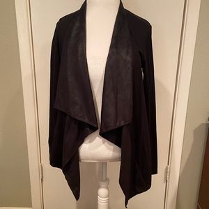 CAbi Waterfall Faux Leather Detail Jacket